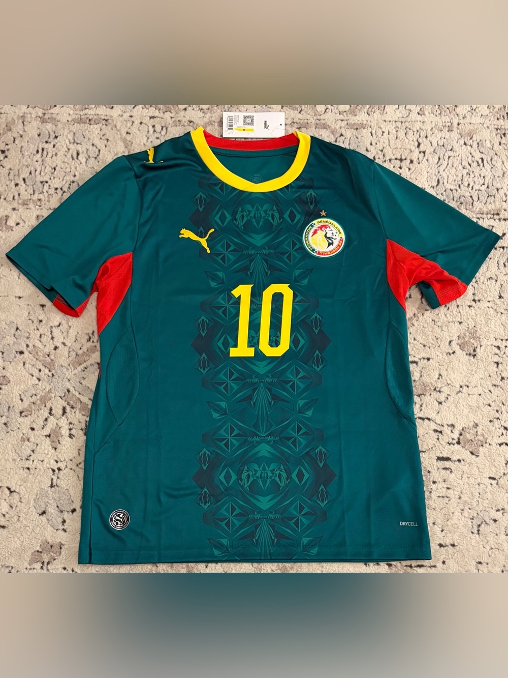 Puma Official Senegal National Team 783171-02 Sadio Mane #10 Jersey Men’s Sz: M